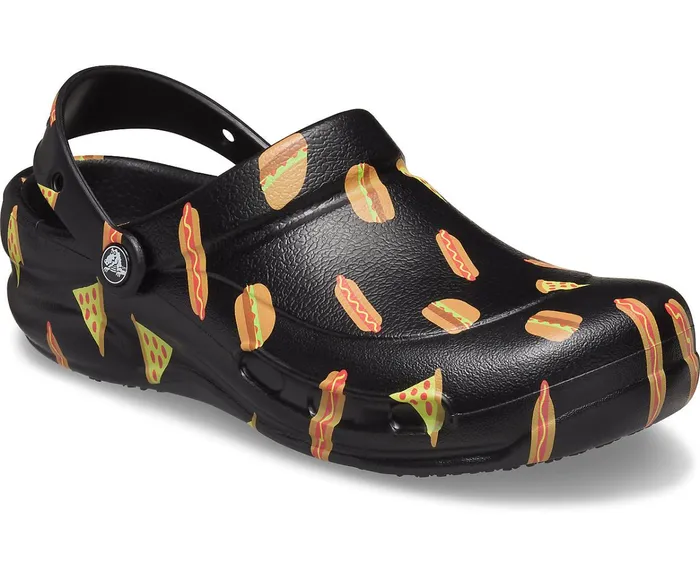 WomenMen Bistro Graphic Clog Multi Black Black Crocs Clogs