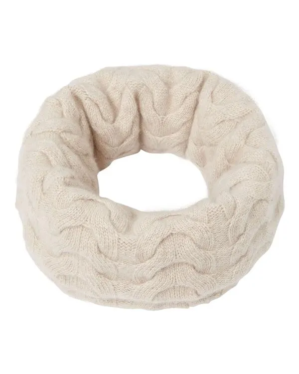 WomenMen Unisex Cable Cashmere SnoodIn Heather Beige Brown Heather Beige Brown NPeal Cashmere Scarves WomenMen Unisex Cable Cashmere SnoodIn Heather Beige Brown Heather Beige Brown NPeal Cashmere Scarves