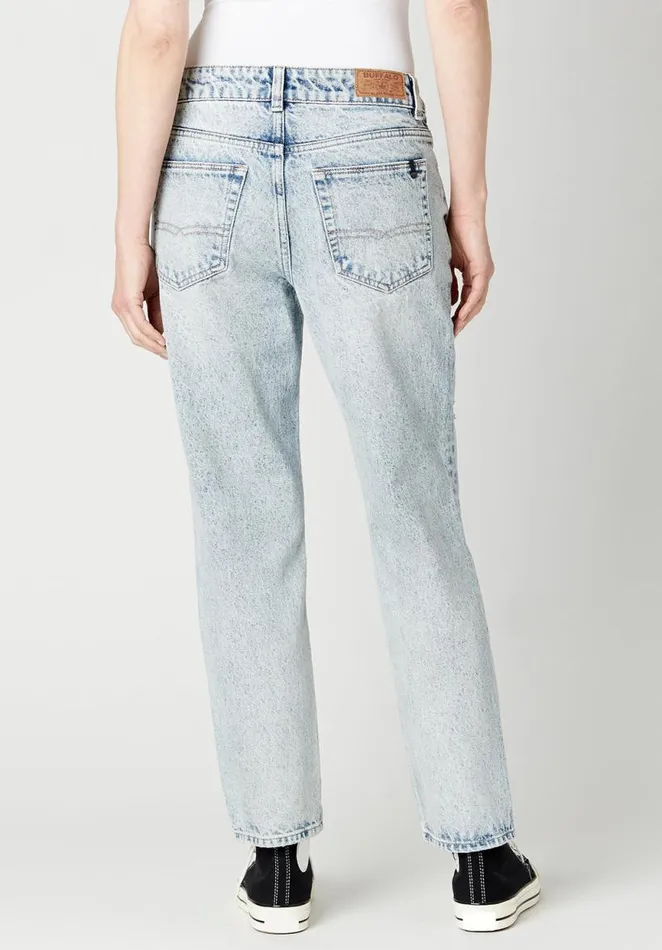 Women Mid Rise Relaxed Madison Boyfriend Jeans Indigo Buffalo David Bitton Boyfriend Madison