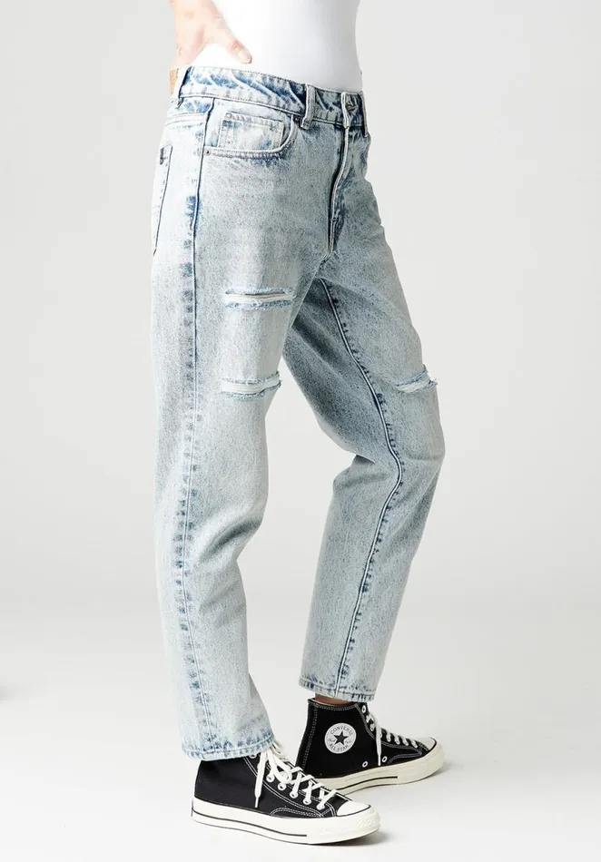 Women Mid Rise Relaxed Madison Boyfriend Jeans Indigo Buffalo David Bitton Boyfriend Madison