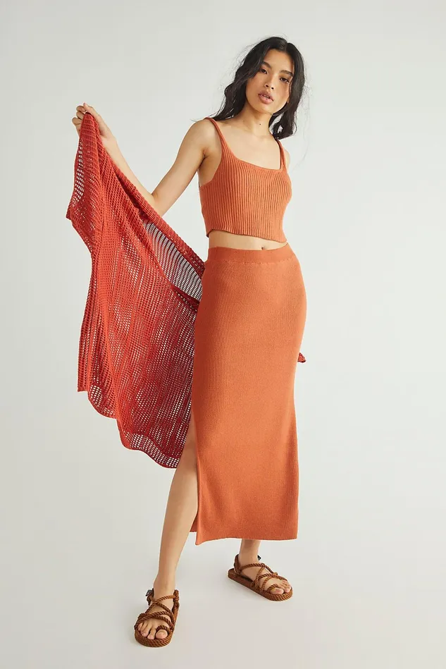 Women Midi Dresses Free People Encinitas Sweater Set Sienna