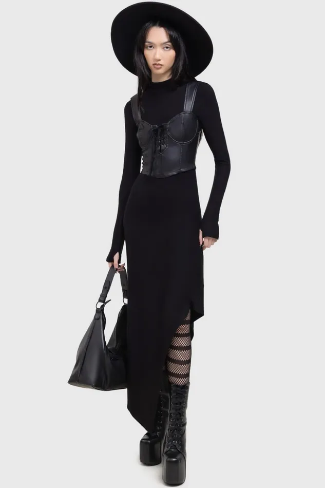 Women Midi Killstar Dark Presence Dress