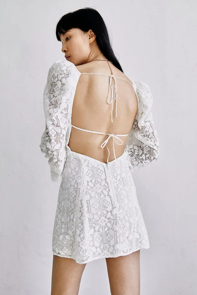 Women Mini Dresses Free People Nadine Mini Dress White