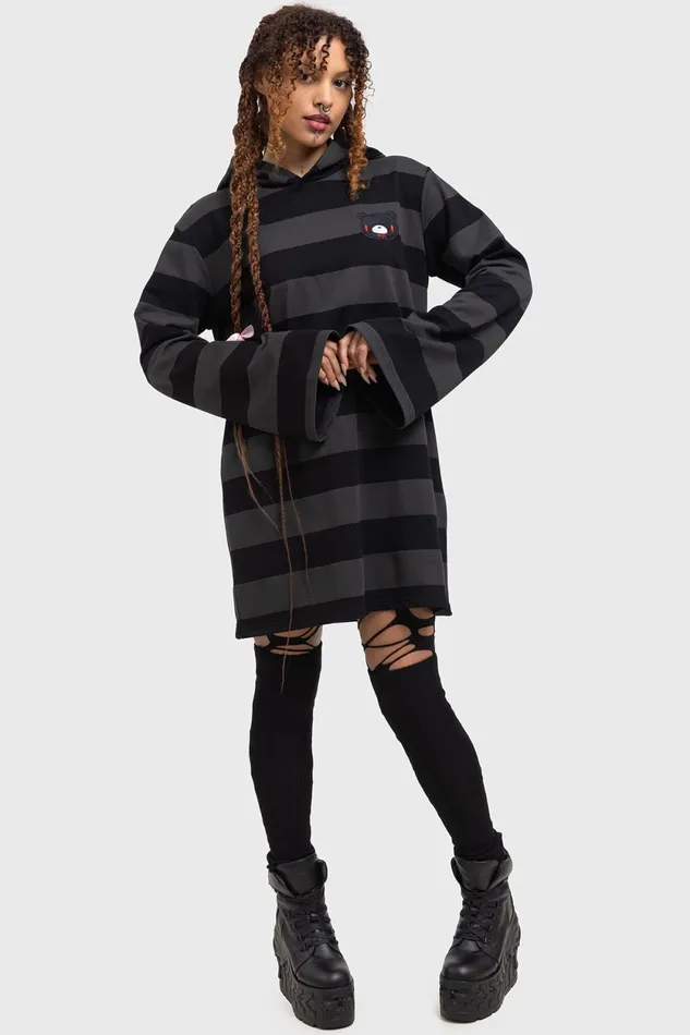 Women Mini Killstar Harajuku Hooded Dress