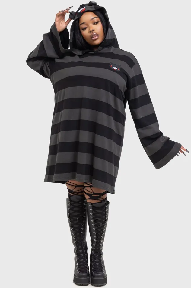 Women Mini Killstar Harajuku Hooded Dress