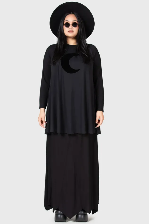 Women Mini Killstar Lunar Apex Raglan Dress