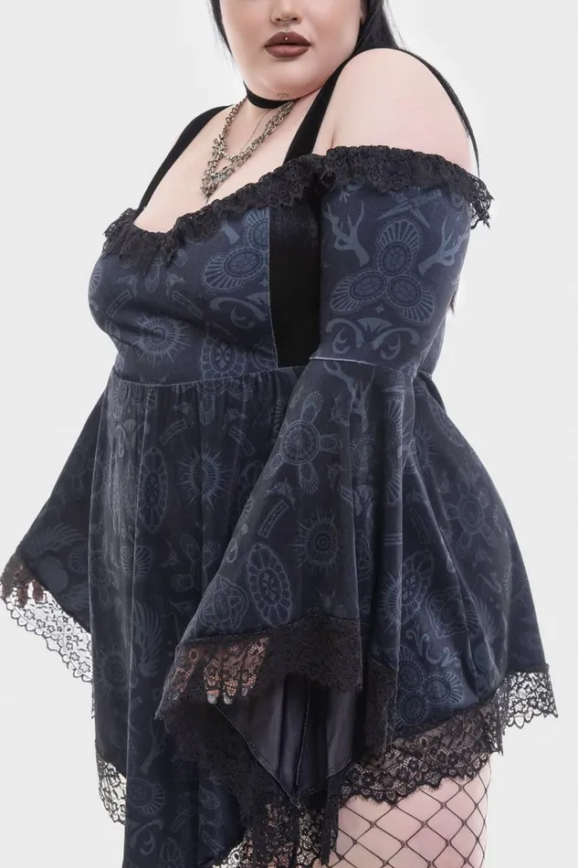 Women Mini Killstar Temptation Bardot Dress