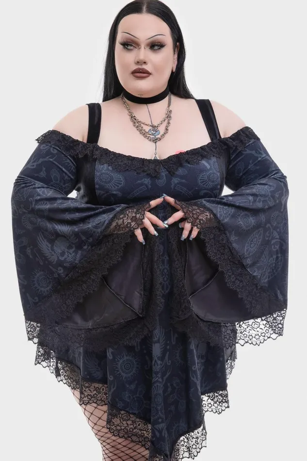 Women Mini Killstar Temptation Bardot Dress