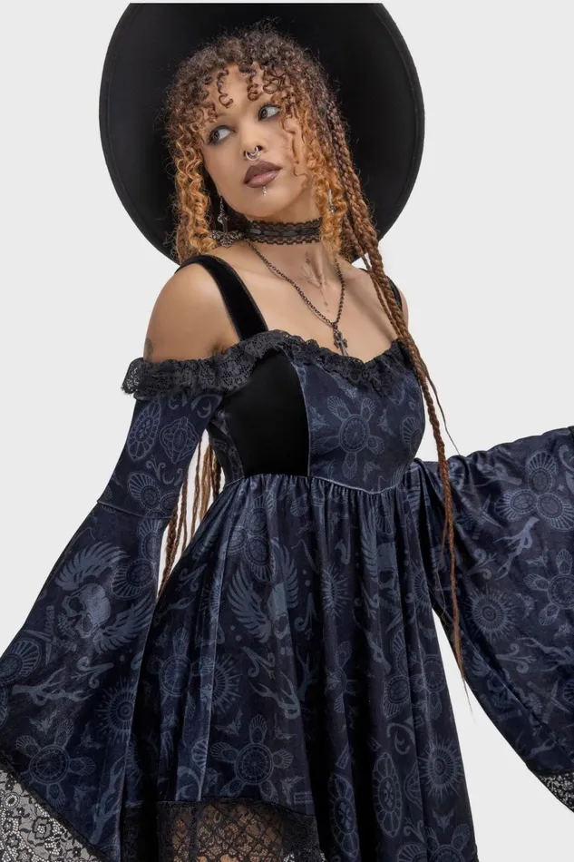 Women Mini Killstar Temptation Bardot Dress