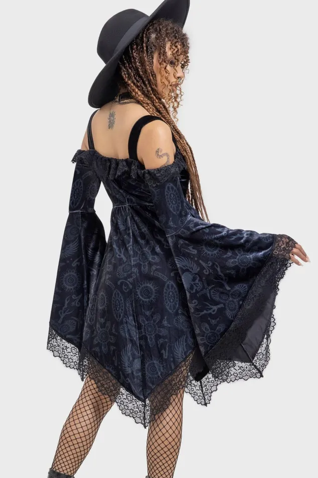 Women Mini Killstar Temptation Bardot Dress