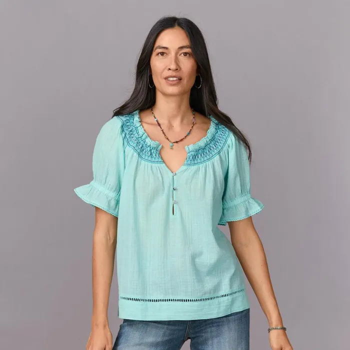 Women Morgan Easy Top Soft Turq Sundance Catalog Tops Women Morgan Easy Top Soft Turq Sundance Catalog Tops