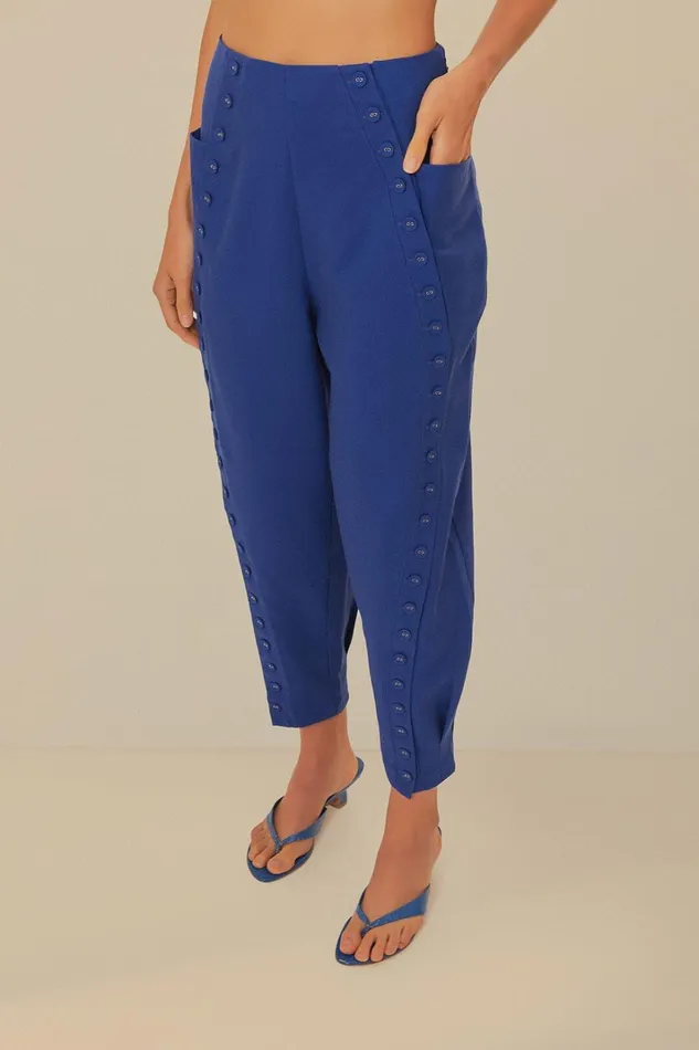 Women Navy Blue High Waisted Pants Navy Blue FARM Rio Pants