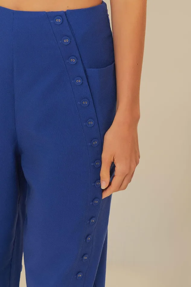 Women Navy Blue High Waisted Pants Navy Blue FARM Rio Pants