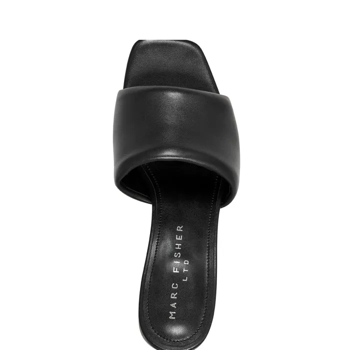 Women Nombra Block Heel Slide Sandal Black Marc Fisher Mules and Slides