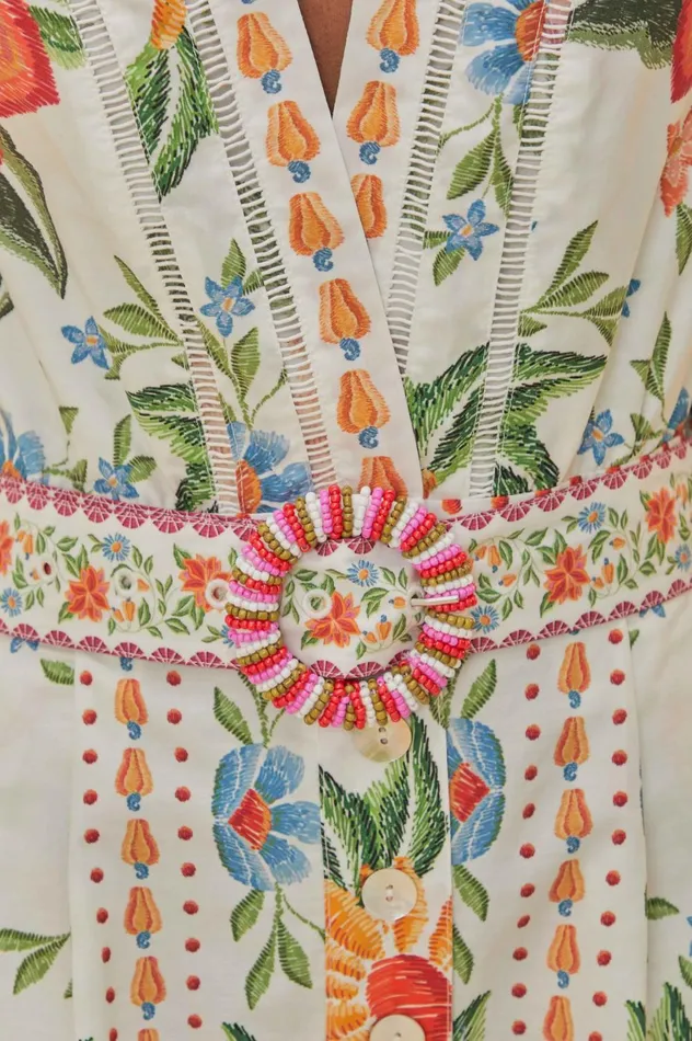 Women OffWhite Bloom Garden LENZING ECOVERO Euroflax Romper Bloom Garden Offwhite FARM Rio Rompers
