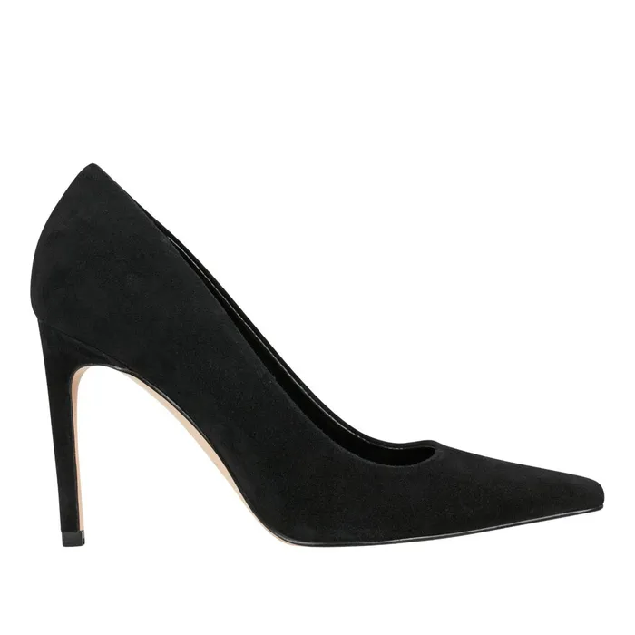 Women Olivy Pump Black Suede Marc Fisher Heels and Pumps