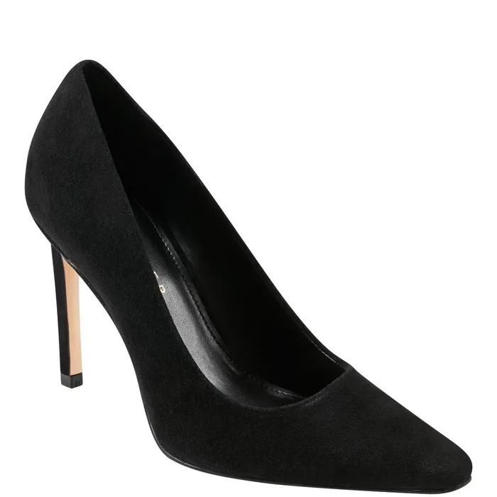 Women Olivy Pump Black Suede Marc Fisher Heels and Pumps