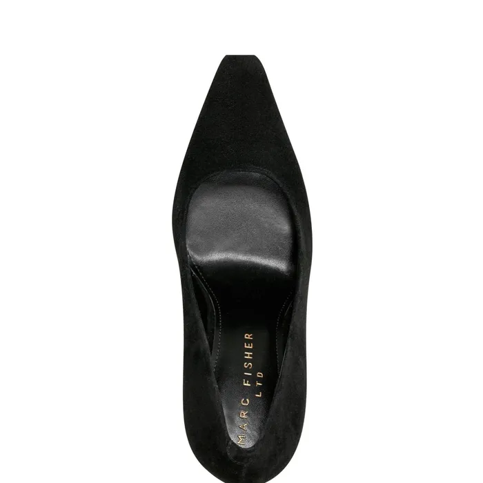 Women Olivy Pump Black Suede Marc Fisher Heels and Pumps