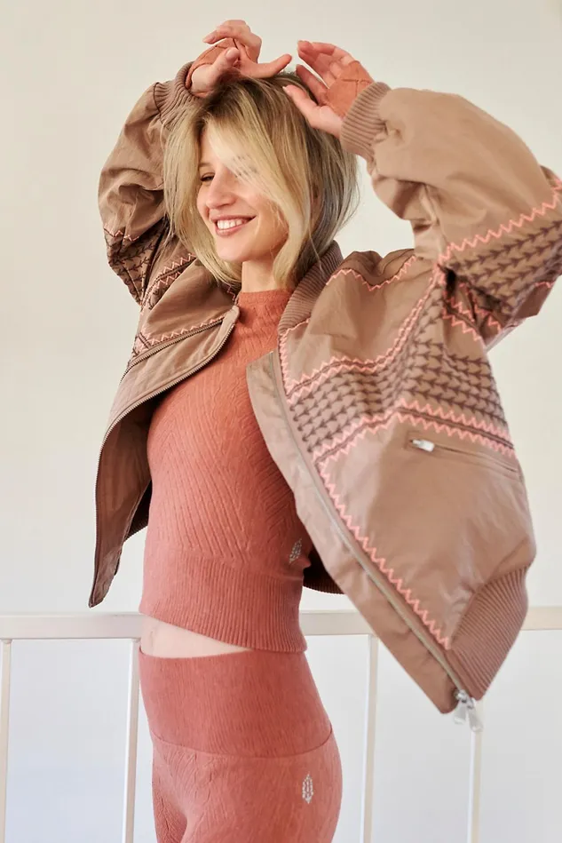 Women Outerwear Free People Bird039s Eye View Jacket Doe Skin