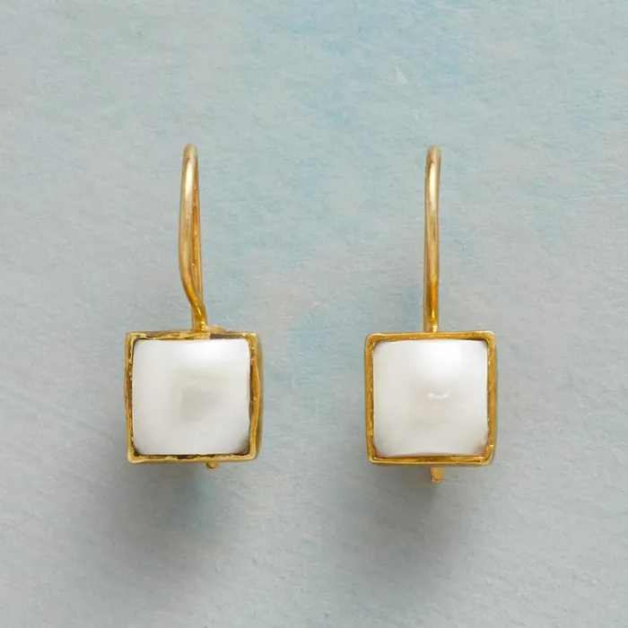 Women Pearl Squared Earrings Sundance Catalog Earrings