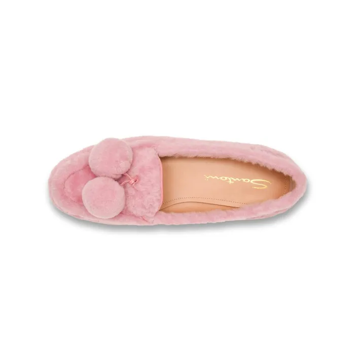 Women Pink Fur Andrea Loafer Santoni Loafers