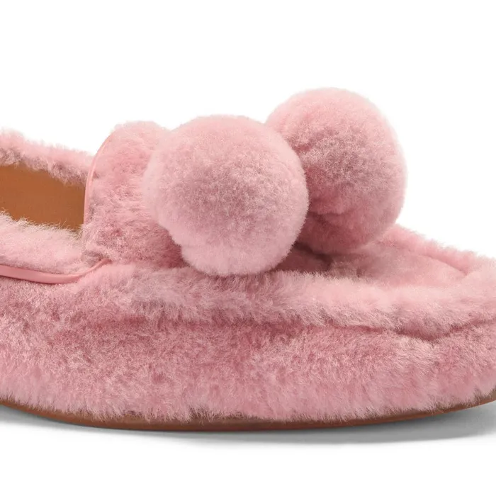 Women Pink Fur Andrea Loafer Santoni Loafers