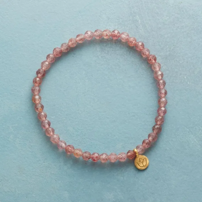 Women Pink Lotus Bracelet Sundance Catalog Bracelets