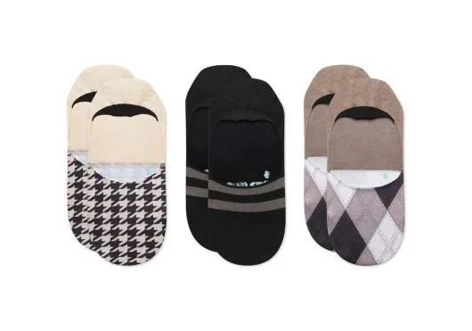 Women Preppy Plaid No Show Socks 3Pack Multi Preppy Print TOMS Socks