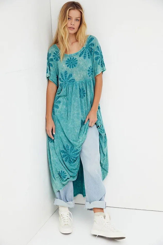 Women Printed Dresses Free People Blooming Tee Dress Mountain Majesty