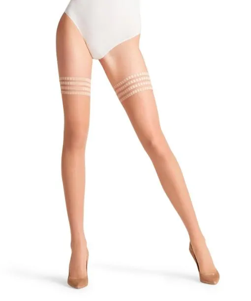 Women Pure Matt 20 DEN Women Stay Ups Powder FALKE Thigh Highs