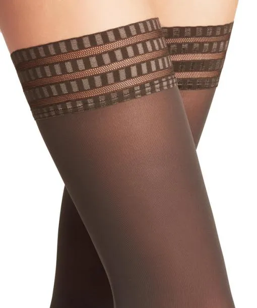 Women Pure Matt 50 DEN Women Stay Ups Anthracite FALKE Thigh Highs