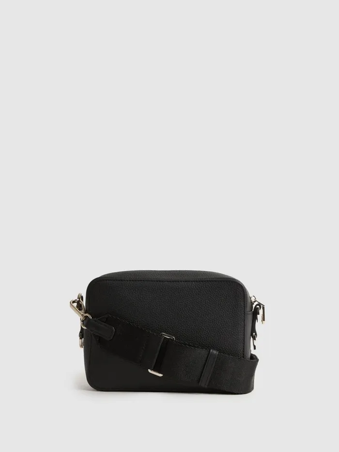 Women Reiss Bags Clea Leather Crossbody Bag Black