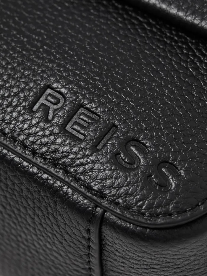 Women Reiss Bags Clea Leather Crossbody Bag Black