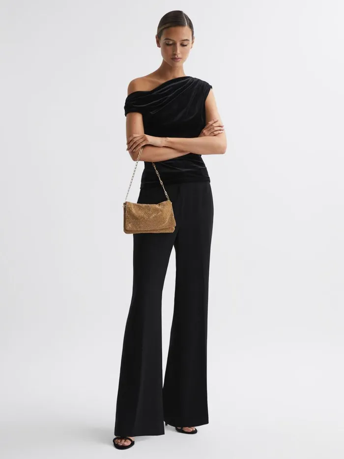 Women Reiss Bags Soho Embellished Shoulder Bag Bronze
