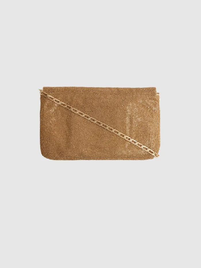 Women Reiss Bags Soho Embellished Shoulder Bag Bronze