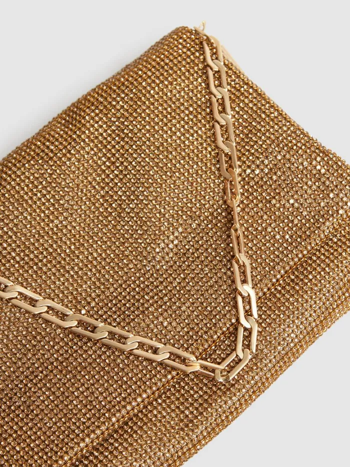 Women Reiss Bags Soho Embellished Shoulder Bag Bronze
