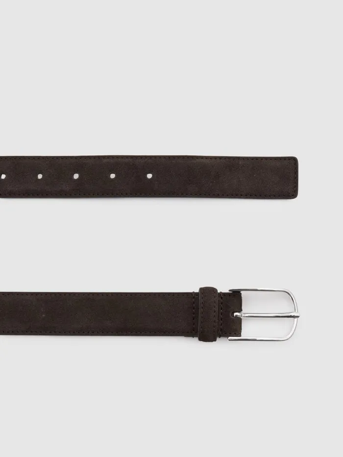 Women Reiss Belts Carrie Suede Belt Chocolate