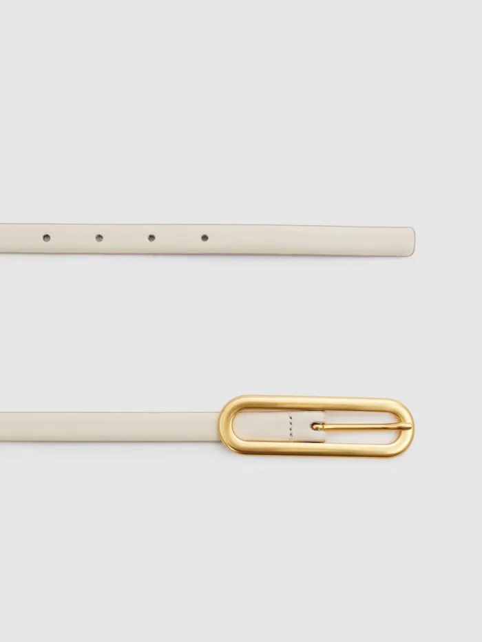 Women Reiss Belts Chaya Elongated Buck Belt Off White