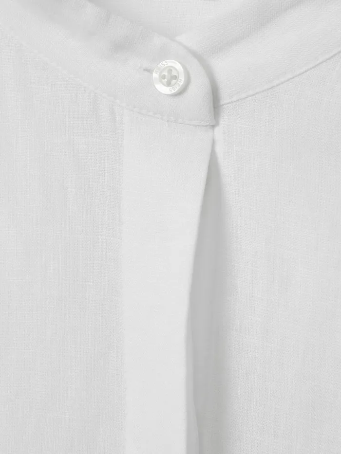 Women Reiss Blouses and Shirts Winona Relaxed Sleeve Linen Shirt White