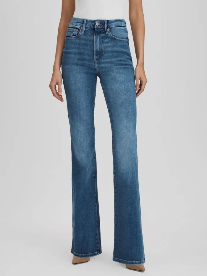 Women Reiss Jeans American Good American Always Fits Flared Jeans Indigo
