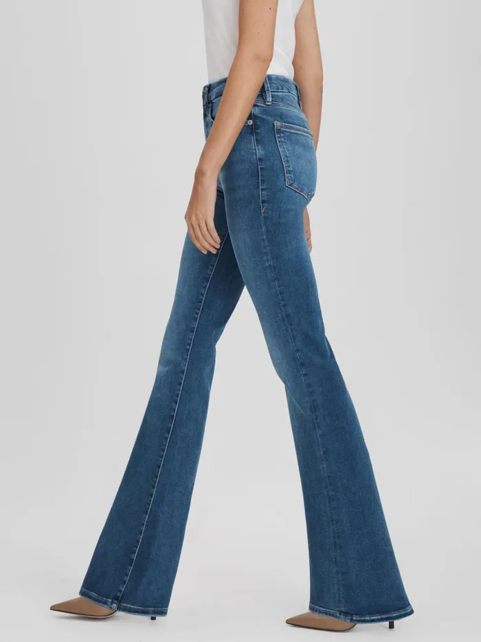 Women Reiss Jeans American Good American Always Fits Flared Jeans Indigo