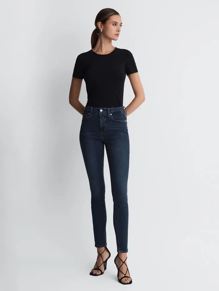 Women Reiss Jeans American Skinny Jeans Dark Blue