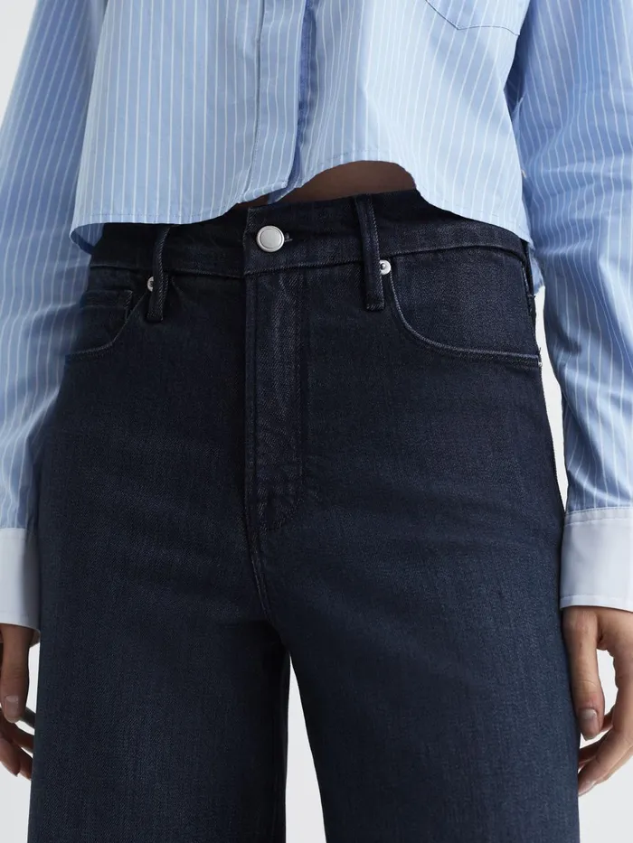Women Reiss Jeans American Soft Tech Palazzo Jeans Indigo