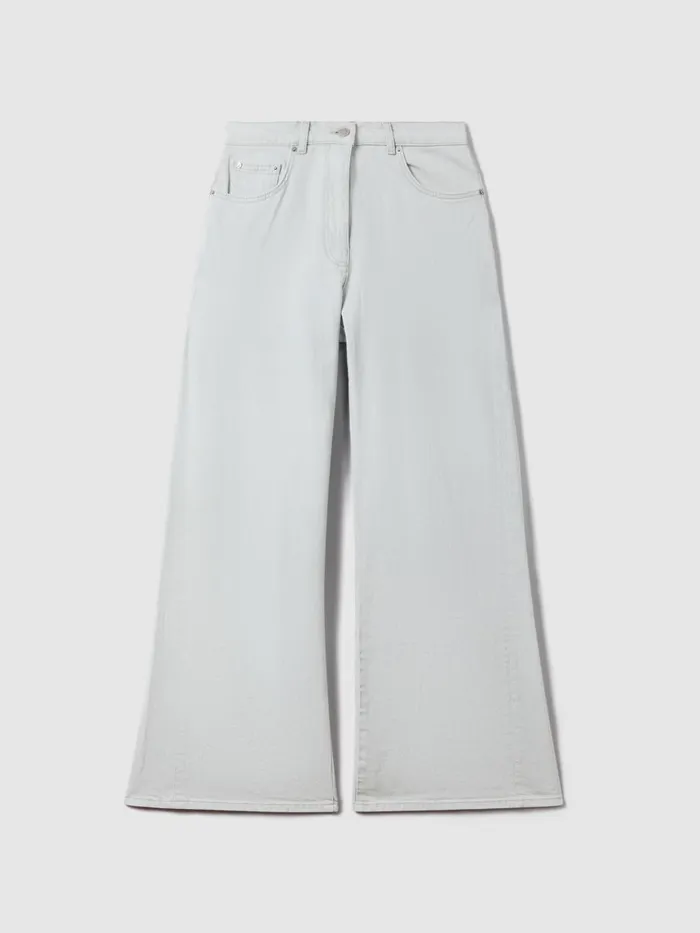Women Reiss Jeans Maize Flared Side Seam Jeans Light Blue