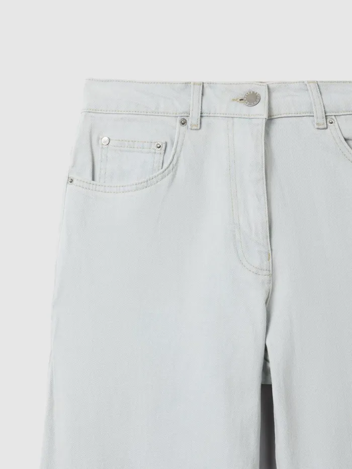 Women Reiss Jeans Maize Flared Side Seam Jeans Light Blue