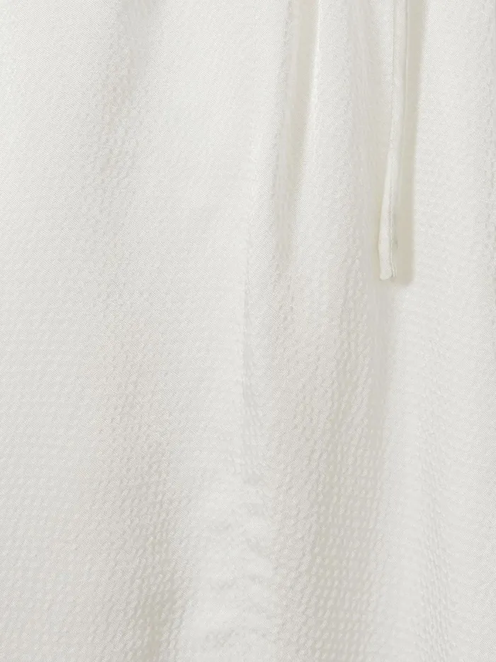 Women Reiss Pants Eddie Textured Wide Leg CoverUp Trousers Ivory
