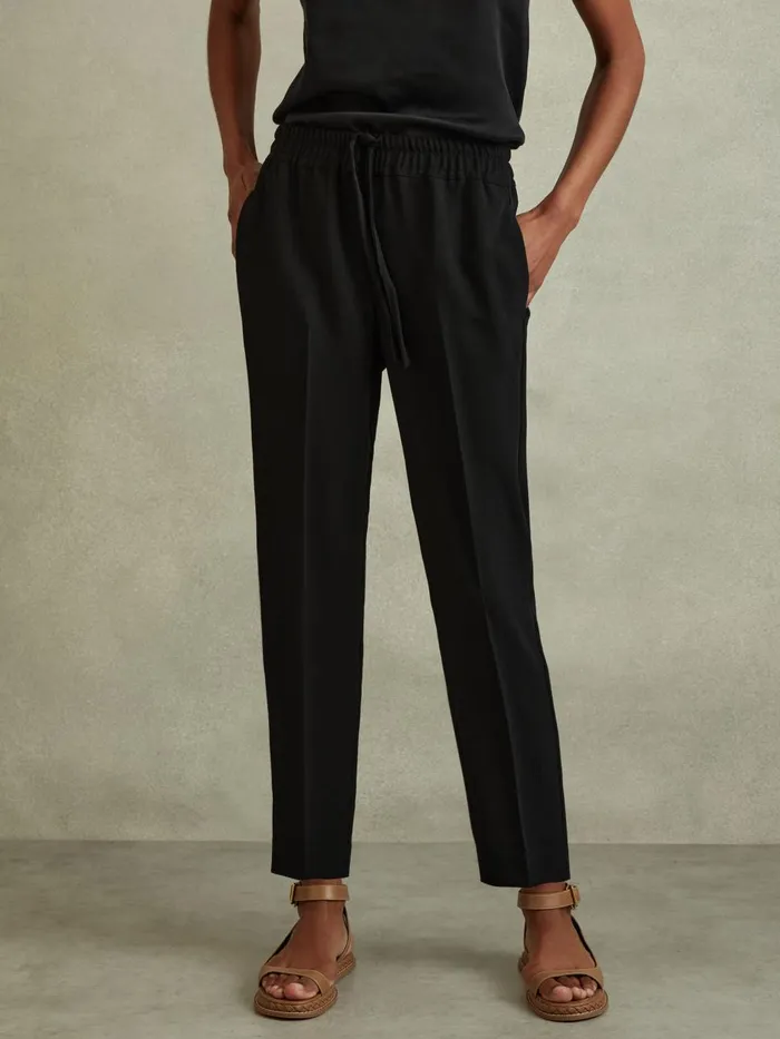 Women Reiss Pants Hailey Pull On Trousers Black