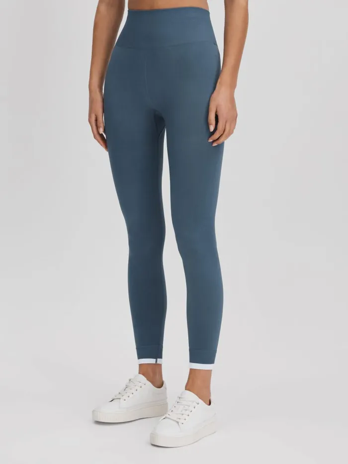 Women Reiss Pants Upside High Rise Leggings Blue