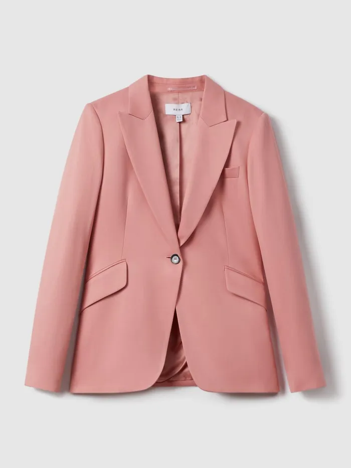 Women Reiss Suits and Tailoring Millie Tailored Single Breasted Suit Blazer Pink
