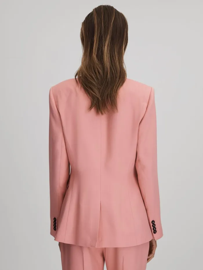Women Reiss Suits and Tailoring Millie Tailored Single Breasted Suit Blazer Pink